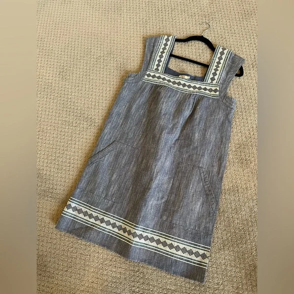 Faherty Hailee Dress Navy Jacquard Small - Picture 5 of 11